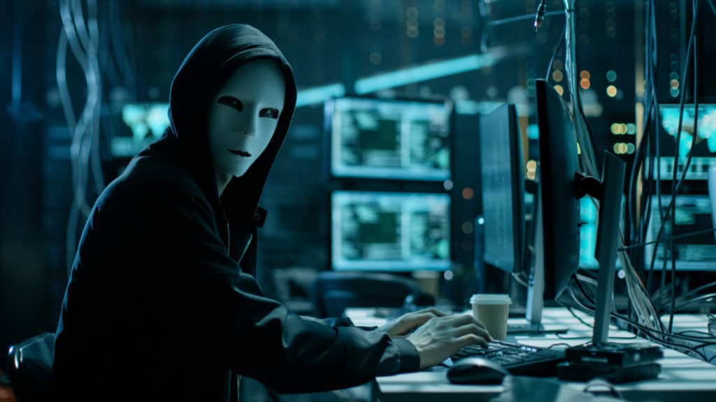 Computer hacker getting ready to breach this data